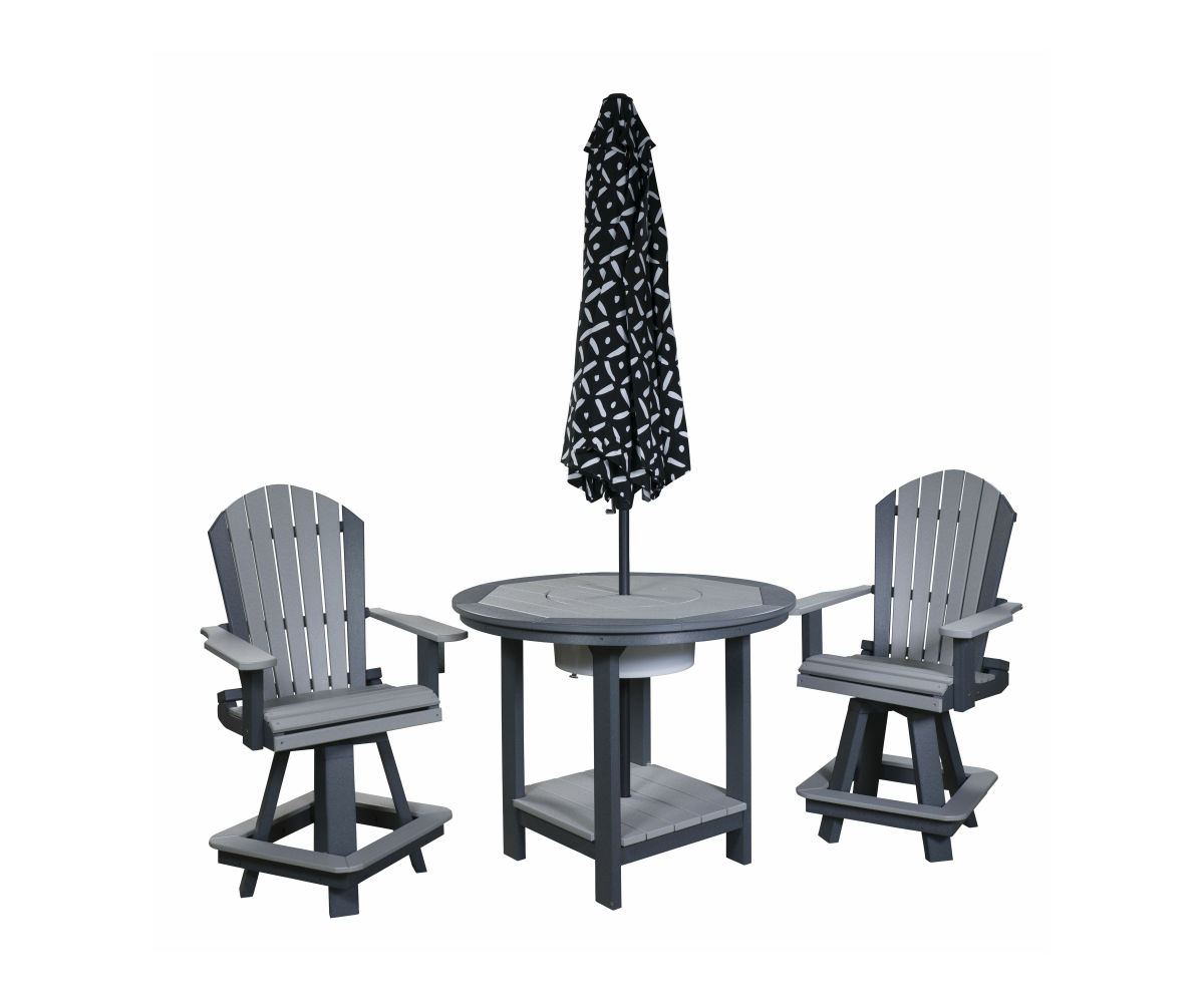 Round Pub Table With High Bar Swivel Chairs