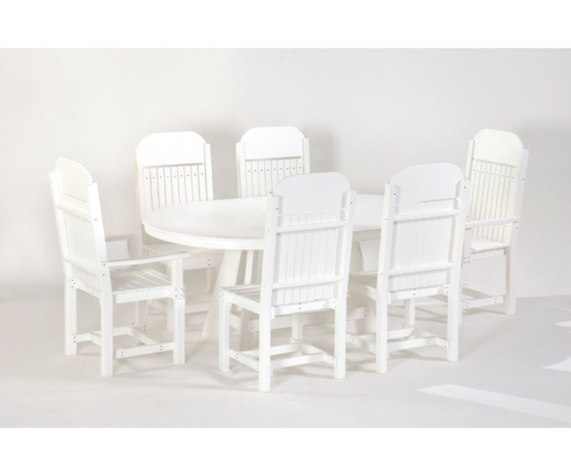 Oval Patio Set (White)