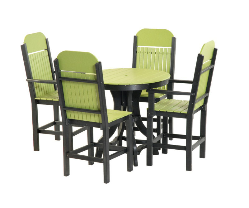 Round Balcony Set (Lime Green & Black)
