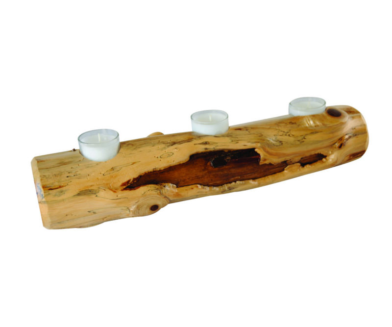 Rustic Log Candles