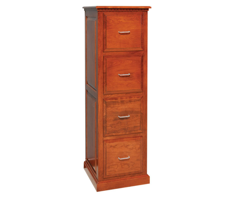 4 Drawer Traditional File Cabinet W/ Raised Panel Sides