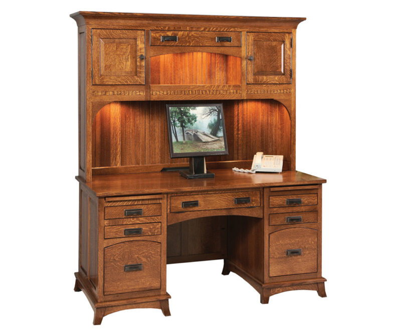 North Salem Executive Desk W/ Hutch Top