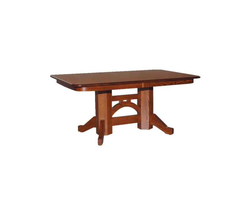 Mission Double Pedestal Table
