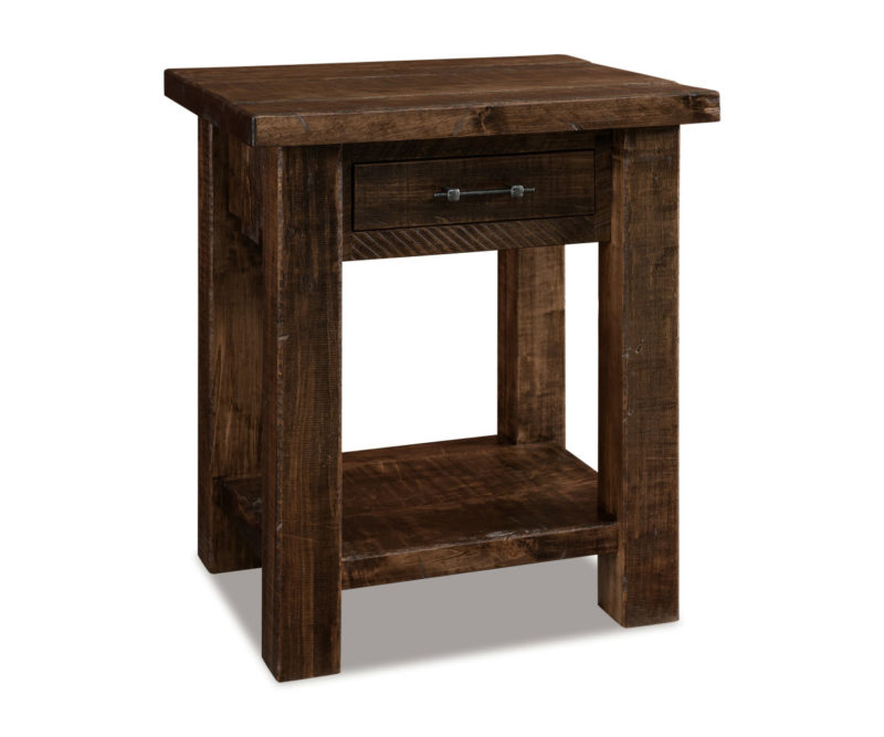 Walnut Open Nightstand
