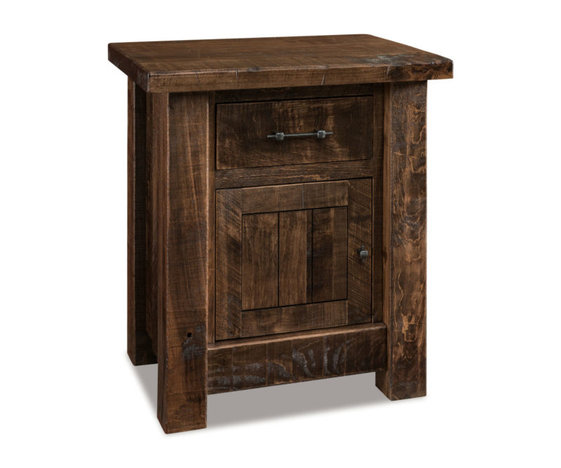Walnut 1 drawer / 1 door Nightstand