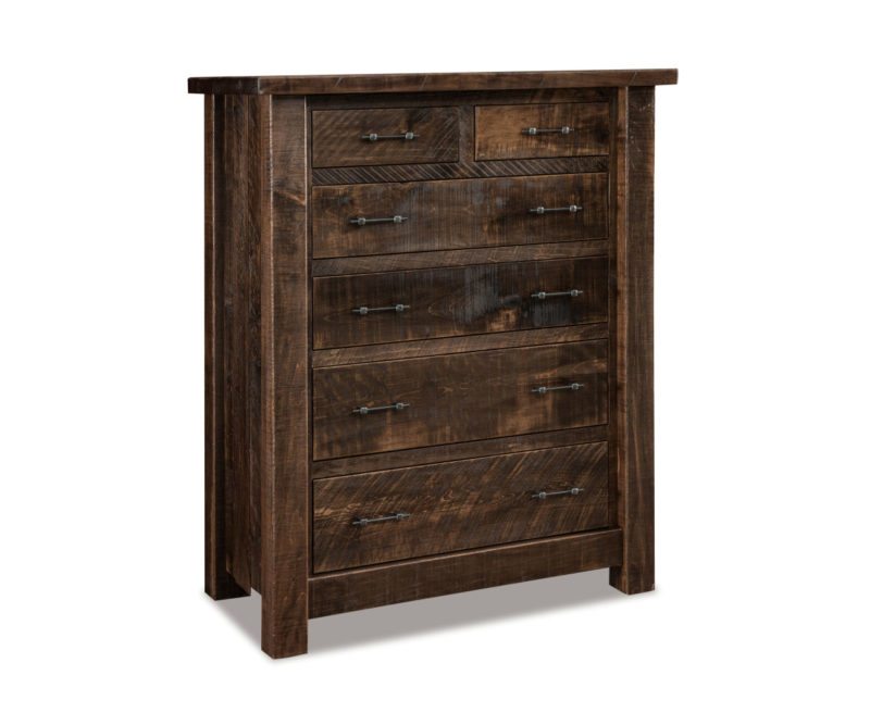 Walnut 6 Drawer Chest