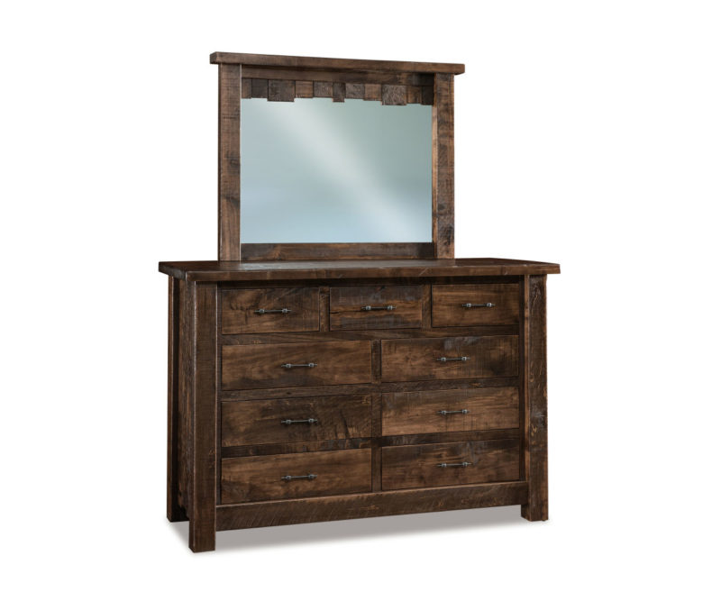 Walnut 9 Drawer Dresser
