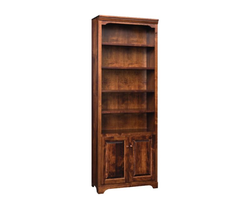 84” Bookcase W/ Bottom Doors