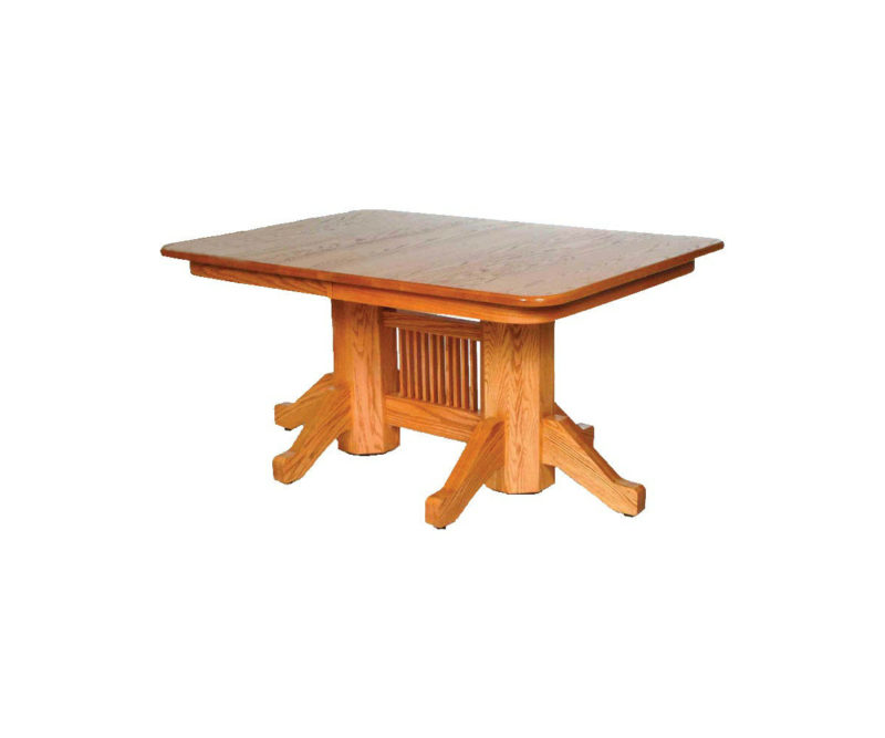 Mission Double Pedestal Table