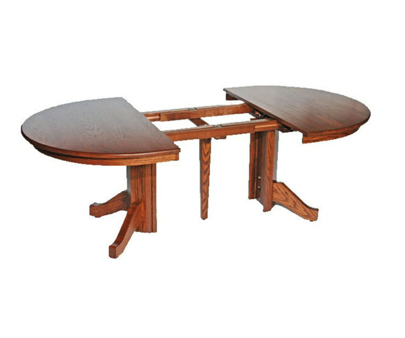 Split Mission Pedestal Table