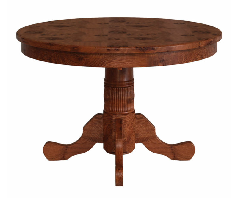 Upland Reeded Single Pedestal Table