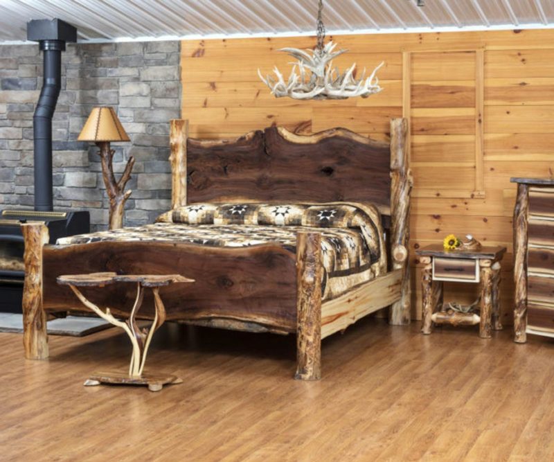 Walnut Slab Bedroom