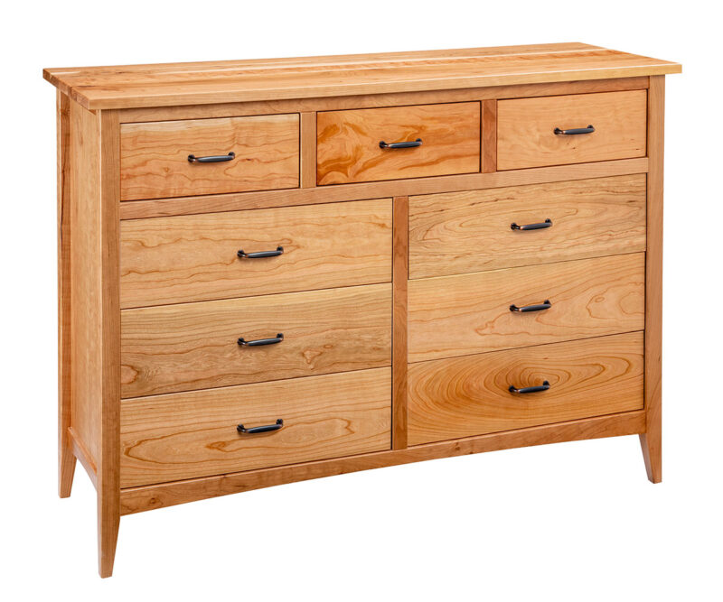 Cherry Fork 60" 9 Drawer Dresser