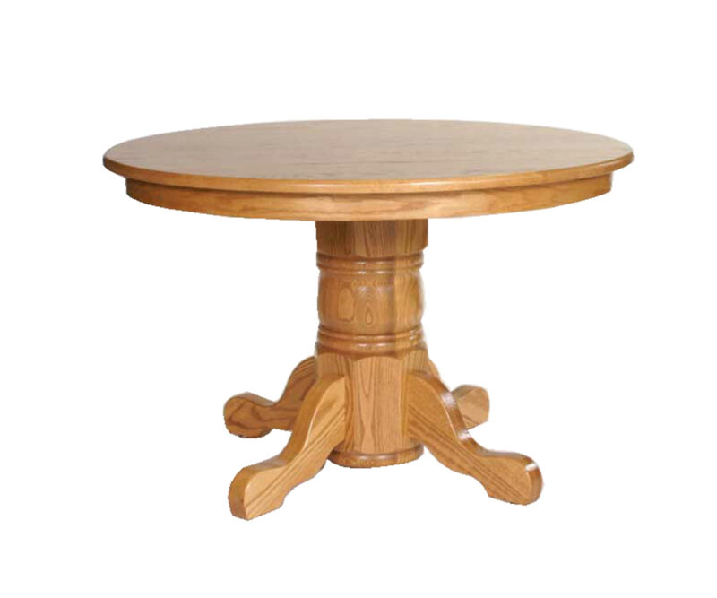Folding Leaf Single Pedestal Table
