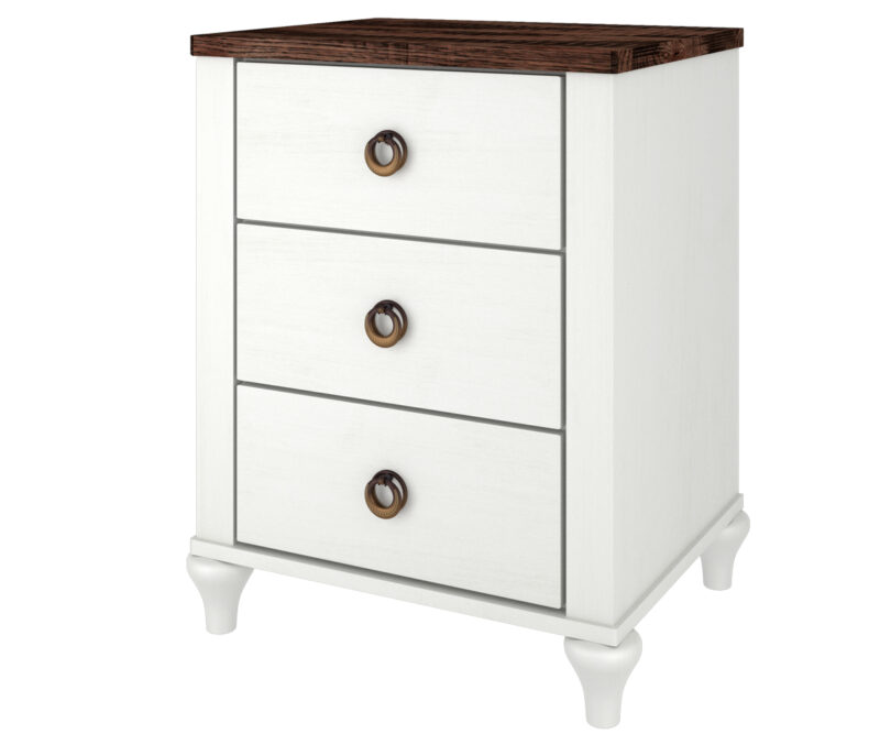 Alcan Three-Drawer Nightstand
