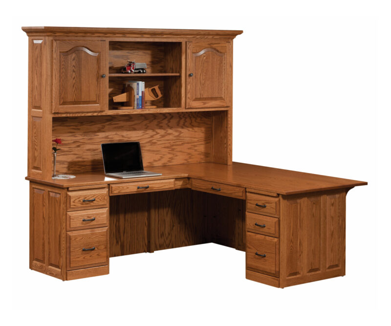 Traditional Executive L-Desk with Hutch