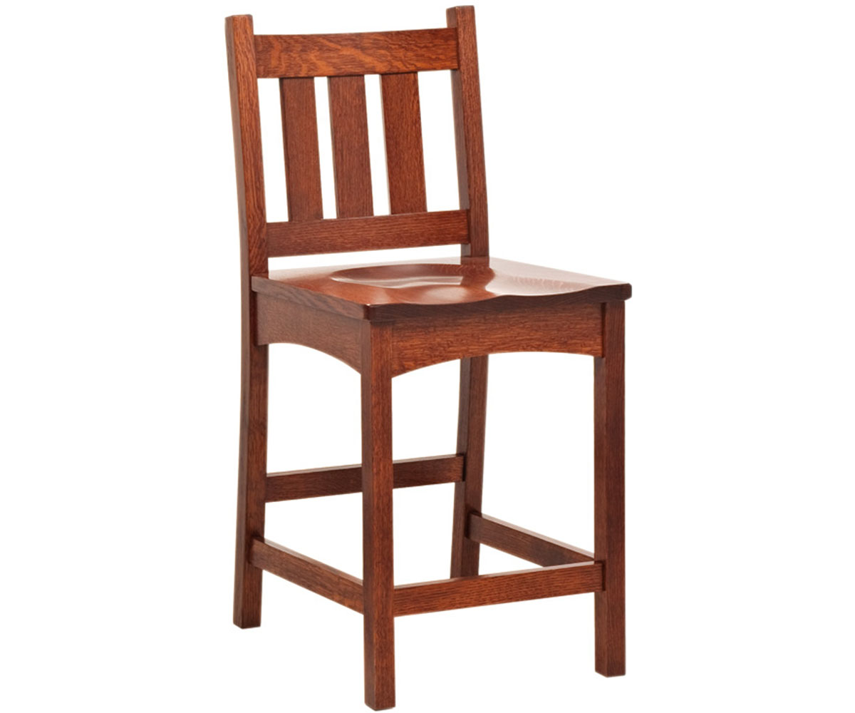 Vintage Mission Stationary Bar Chair