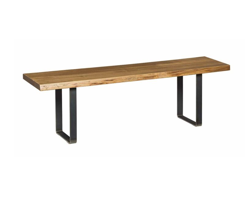 Live Edge Bench with U Base