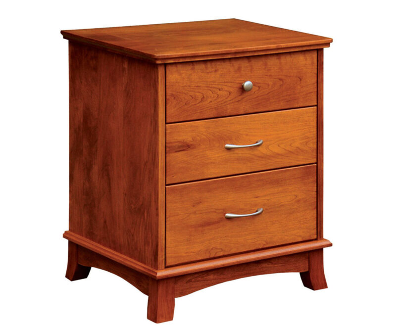 Crescent Three Drawer Nightstand